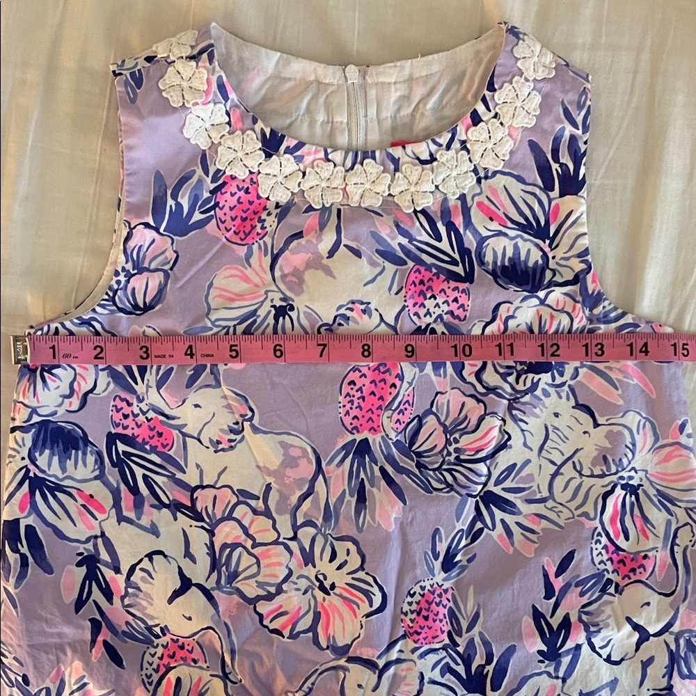 LILLY PULITZER Girls Little Lilly Classic Shift Dress Trunks in the Air Size 10 - Picture 9 of 13